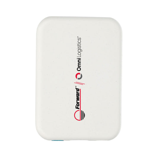 Recycled ABS 3000 mAh Wireless Power Bank - Combined Logo